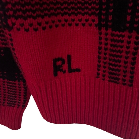 Polo Ralph Lauren Red Wool Blend Yankees Plaid Sweater - Picture 9 of 15